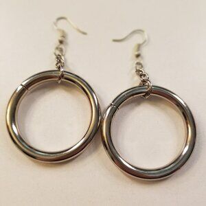 Heavy Hardware Silver Hoops: An Ellen Original (#RealLookersCreations)